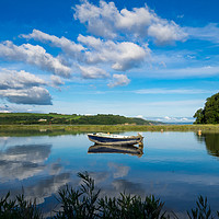Buy canvas prints of Tranquil Twilight on Laugharne Estuary by Colin Allen