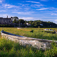 Buy canvas prints of Old Boat - Laugharne Estuary by Colin Allen