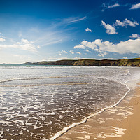 Buy canvas prints of The Beach at Newgale in October. by Colin Allen