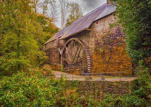 The Water Wheel at Dyfi Furnace. Picture Board by Colin Allen