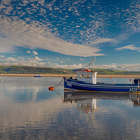 Buy canvas prints of Reflections on the Dyfi Estuary at Aberdovey. by Colin Allen