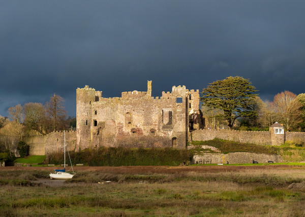 Before the Storm at Laugharne Castle. Picture Board by Colin Allen