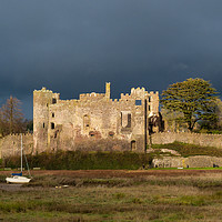 Buy canvas prints of Before the Storm at Laugharne Castle. by Colin Allen