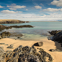Buy canvas prints of Snow-capped serenity in Rhoscolyn Cove. by Colin Allen
