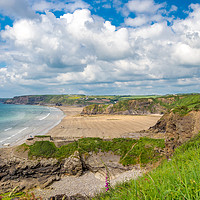 Buy canvas prints of Little Haven and Broad Haven, Pembrokeshire. by Colin Allen