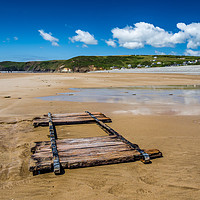 Buy canvas prints of Newgale Beach after the Storm. by Colin Allen