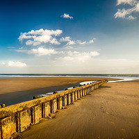 Buy canvas prints of The Groyne at Amroth Beach, Pembrokeshire. by Colin Allen