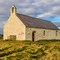 Buy canvas prints of St Cwyfan's Church. Anglesey. by Colin Allen