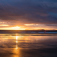Buy canvas prints of Newgale Beach Sunset. by Colin Allen