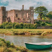 Buy canvas prints of Laugharne Castle. by Colin Allen