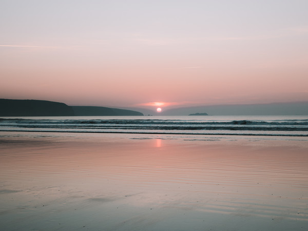 Broad Haven Beach Winter Sunset. Picture Board by Colin Allen
