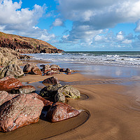 Buy canvas prints of Freshwater East, Pembrokeshire, Wales. by Colin Allen