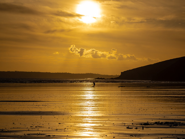 Pendine Beach at Sunset. Picture Board by Colin Allen