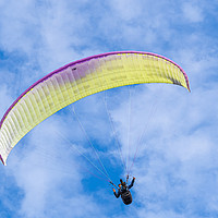 Buy canvas prints of Paragliding at Newgale in Pembrokeshire, Wales. by Colin Allen
