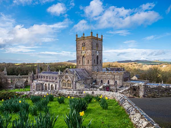 St David's Cathedral, Pembrokeshire, Wales. Picture Board by Colin Allen