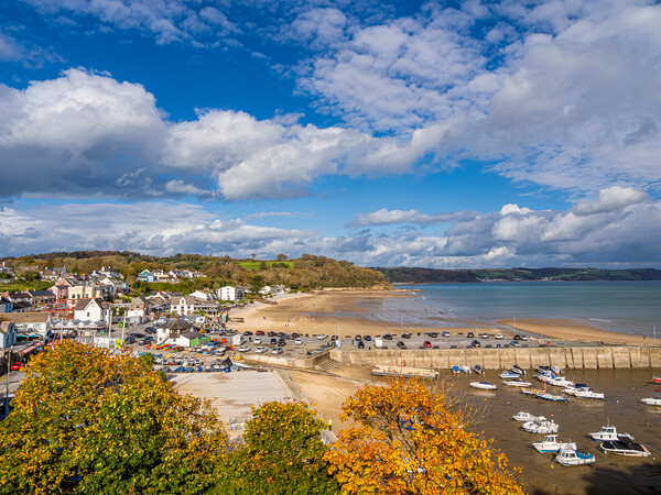 Saundersfoot in the Autumn. Picture Board by Colin Allen