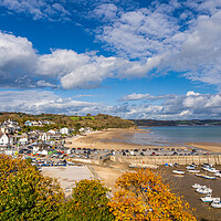 Buy canvas prints of Saundersfoot in the Autumn. by Colin Allen