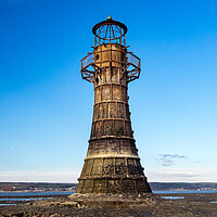 Buy canvas prints of Whiteford Lighthouse at Whiteford Sands. by Colin Allen
