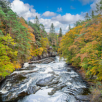 Buy canvas prints of Invermoriston Falls, Highlands, Scotland. by Colin Allen