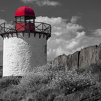 Buy canvas prints of  Lighthouse at Burry Port, Carmarthenshire. by Colin Allen