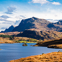 Buy canvas prints of Beinn Airigh Charr Mountain, Poolewe, Scotland. by Colin Allen
