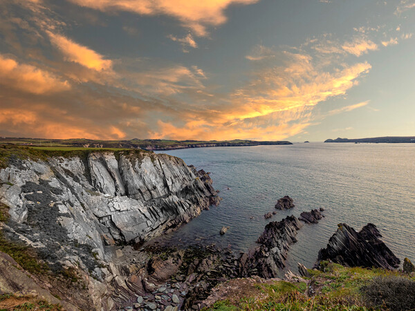 Whitesands, Pembrokeshire - Coastal  Sunset.  Picture Board by Colin Allen