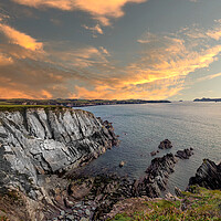Buy canvas prints of Whitesands, Pembrokeshire - Coastal  Sunset.  by Colin Allen