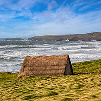 Buy canvas prints of Freshwater West Seaweed Drying Hut, Pembrokeshire. by Colin Allen