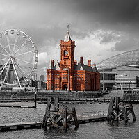 Buy canvas prints of Cardiff Bay - Selective Colour. by Colin Allen