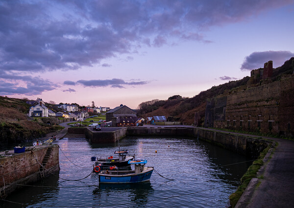 Porthgain Harbour at Dusk. Picture Board by Colin Allen