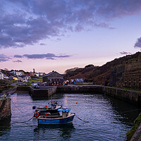Buy canvas prints of Porthgain Harbour at Dusk. by Colin Allen