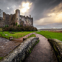 Buy canvas prints of Laugharne Castle. Carmarthenshire, Wales. by Colin Allen