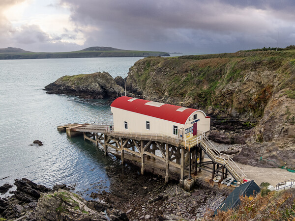 St Justinian's Lifeboat Station(Old) Pembrokeshire Picture Board by Colin Allen