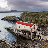 Buy canvas prints of St Justinian's Lifeboat Station(Old) Pembrokeshire by Colin Allen