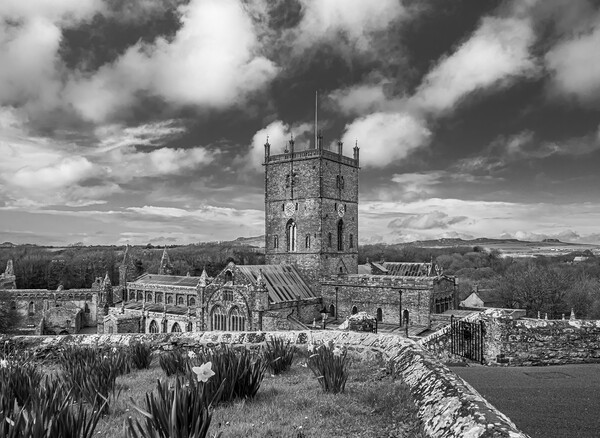 St David's Cathedral, Pembrokeshire, Wales.  Picture Board by Colin Allen