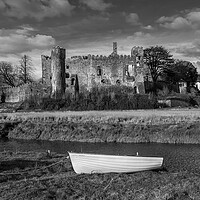 Buy canvas prints of Laugharne Castle. Carmarthenshire, Wales. by Colin Allen