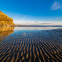 Buy canvas prints of Pendine - Ripples and Reflections. by Colin Allen