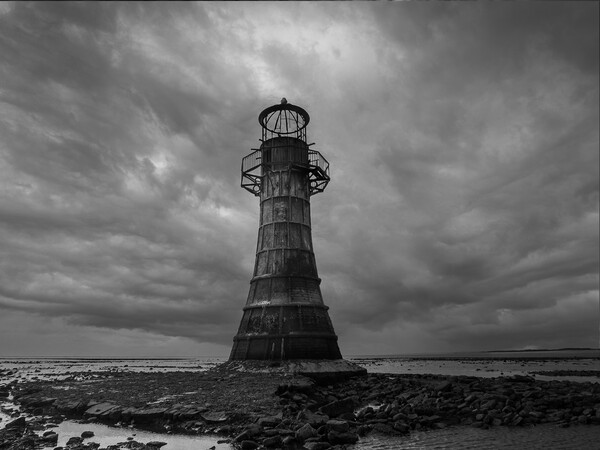 Whiteford Lighthouse at Whiteford Sands.  Picture Board by Colin Allen