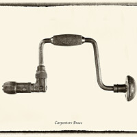 Buy canvas prints of Old fashioned Carpenters Brace by Richard Pike