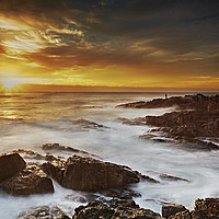 Buy canvas prints of Boambee Headland Sunrise by Richard Pike
