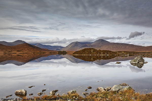 Rannoch Moor reflections Picture Board by Richard Pike