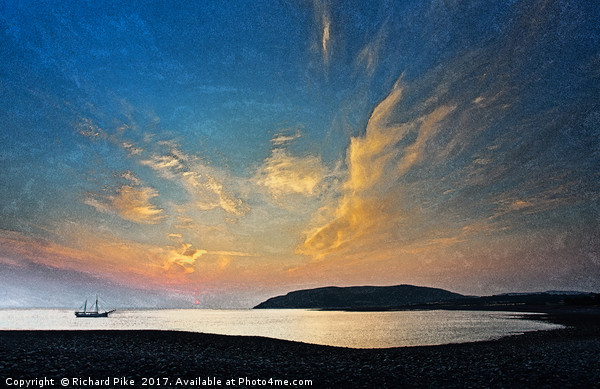 Sunrise over Porlock Weir Picture Board by Richard Pike