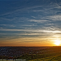 Buy canvas prints of Sunset over Dover town by Ryan Smith