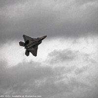 Buy canvas prints of F22 Raptor on a cloudy day by Ryan Smith