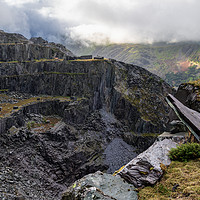 Buy canvas prints of On A Knifes Edge - Dinorwic Quarry by Geoff Moore
