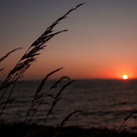 Buy canvas prints of Simple Sea Sunset, Wales by Jenny Dignam