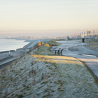 Buy canvas prints of Frosty morning at Bispham, Blackpool. by Phil Clayton