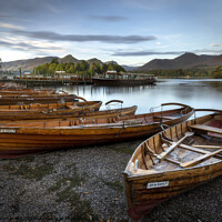 Buy canvas prints of Derwent Water Landing Stage and Catbells by Simon Booth