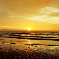 Buy canvas prints of Golden Sunrise at Whitmore Bay, Wales by Tony Pritchard