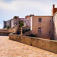 Buy canvas prints of Dubrovnik Buildings on the city walls by Jonathan Baker
